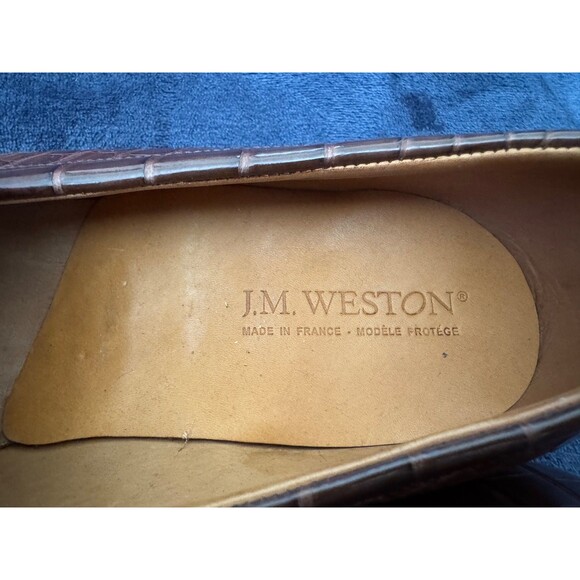 JM Weston 180 Loafer in Brown Alligator - 10.5CEU/11US - Picture 4 of 8